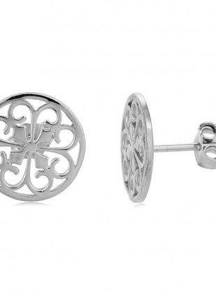 Heart Scroll Post Earrings